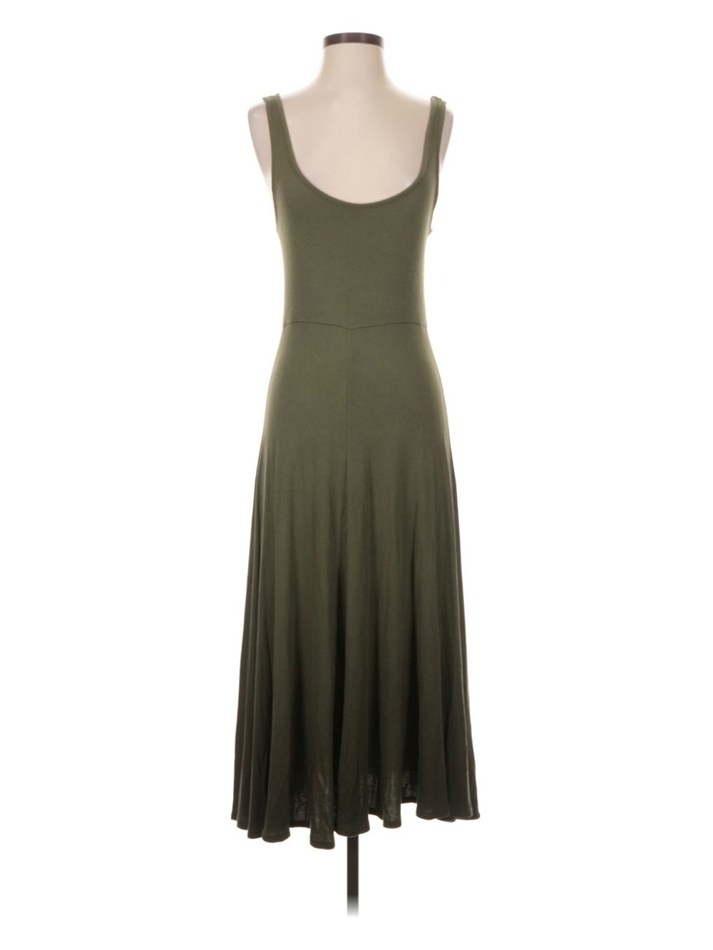 Marine Layer Olive Green Lexi Ribbed Midi Dress
